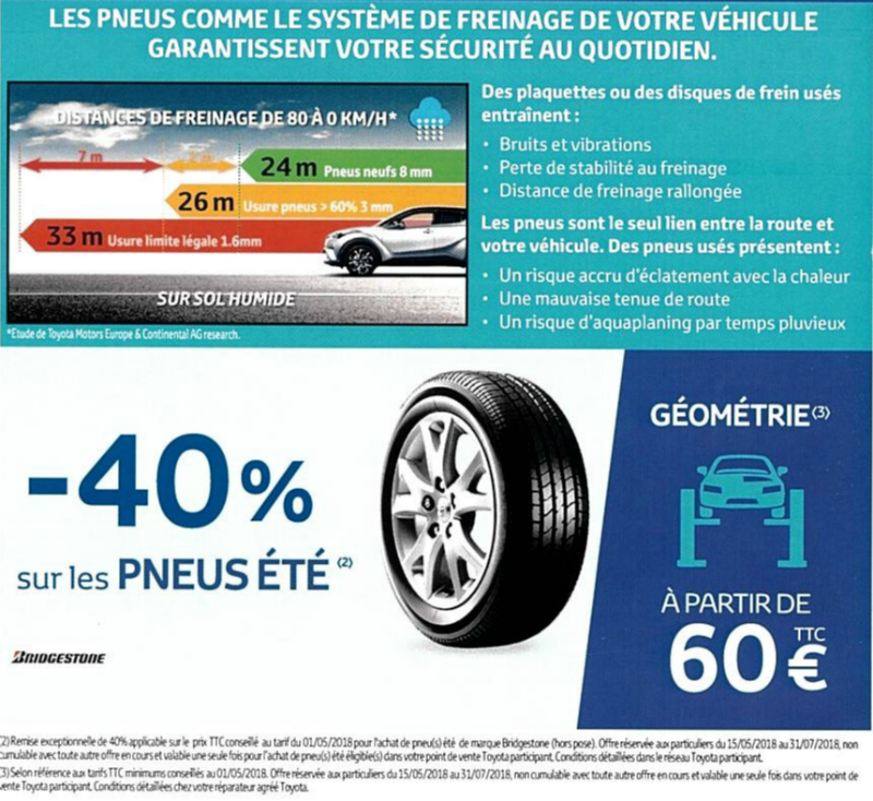 40% sur les pneus été et Géométrie à partir de 60 euros