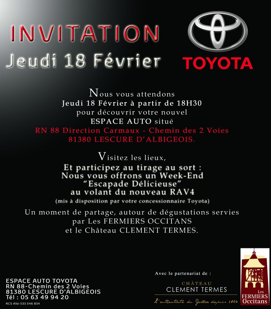 INVITATION TOYOTA Espace Auto