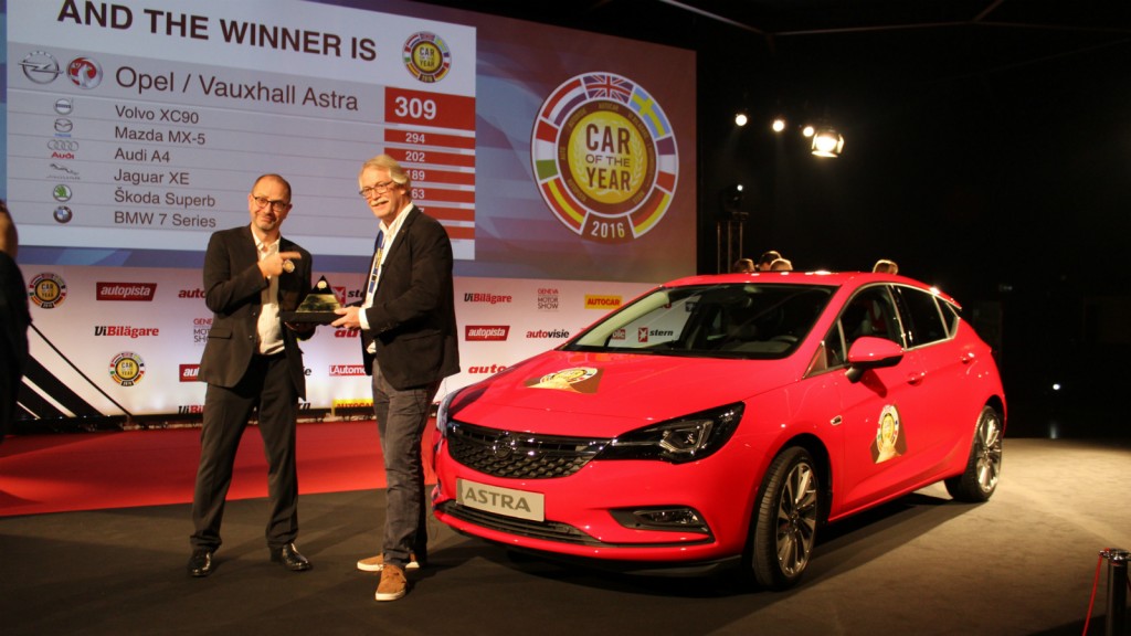 Opel Astra élue voiture de l'année 2016