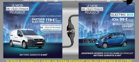 Offre Peugeot Partner Electric et Peugeot iOn