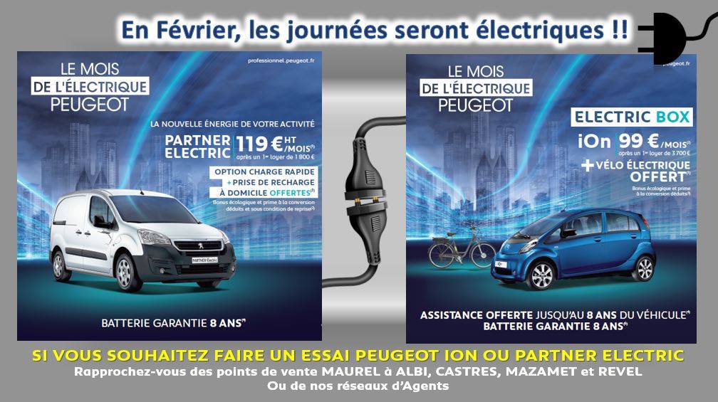 Offre Peugeot Partner Electric et Peugeot iOn