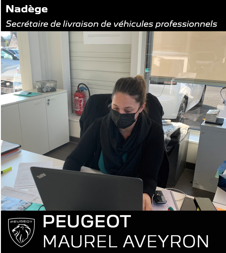 Nadège secrétaire de livraison à Peugeot Rodez